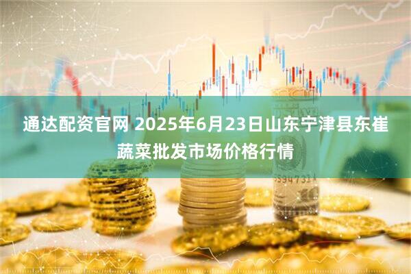 通达配资官网 2025年6月23日山东宁津县东崔蔬菜批发市场价格行情