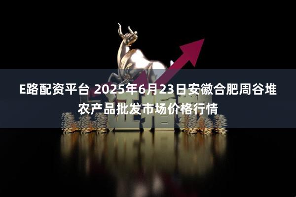 E路配资平台 2025年6月23日安徽合肥周谷堆农产品批发市场价格行情
