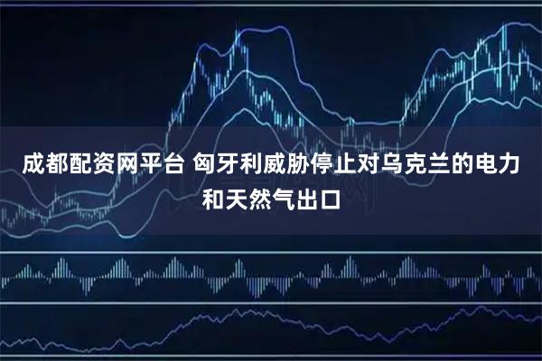 成都配资网平台 匈牙利威胁停止对乌克兰的电力和天然气出口