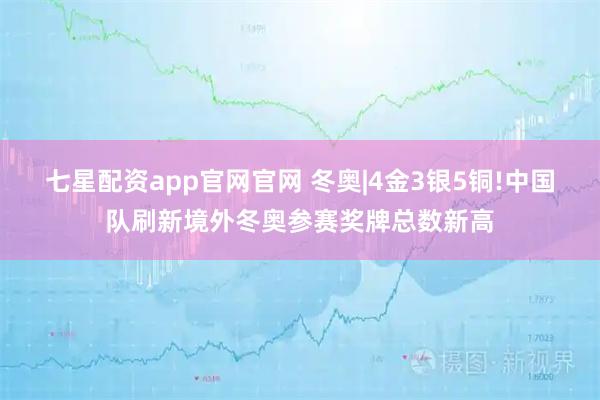 七星配资app官网官网 冬奥|4金3银5铜!中国队刷新境外冬奥参赛奖牌总数新高